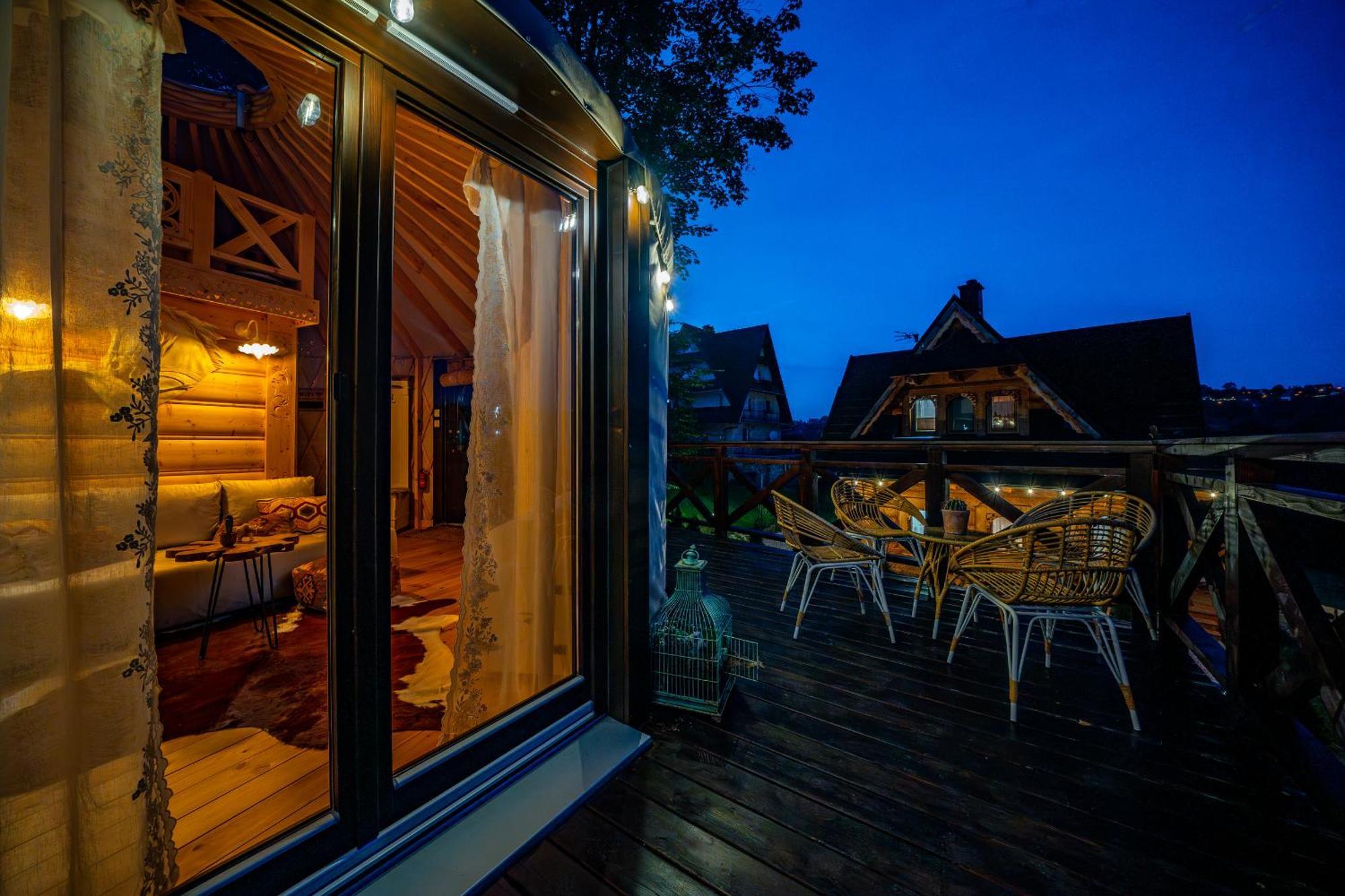 Jurta Na Wypasie - Luksusowy Namiot Z Widokiem Na Gory - Jacuzzi, Sauna, Split Ac, Private, Star View Zakopane Bagian luar foto