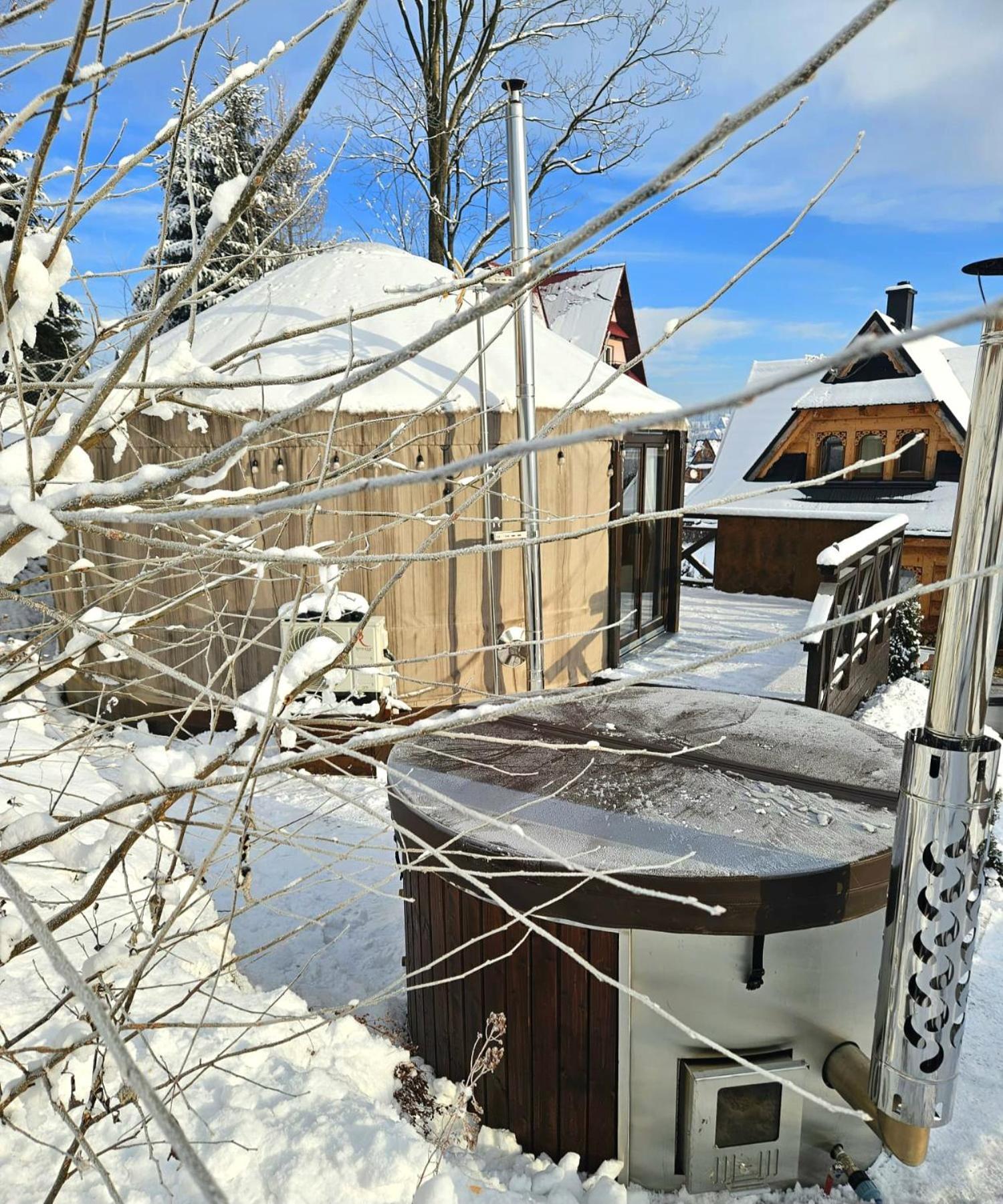 Jurta Na Wypasie - Luksusowy Namiot Z Widokiem Na Gory - Jacuzzi, Sauna, Split Ac, Private, Star View Zakopane Bagian luar foto